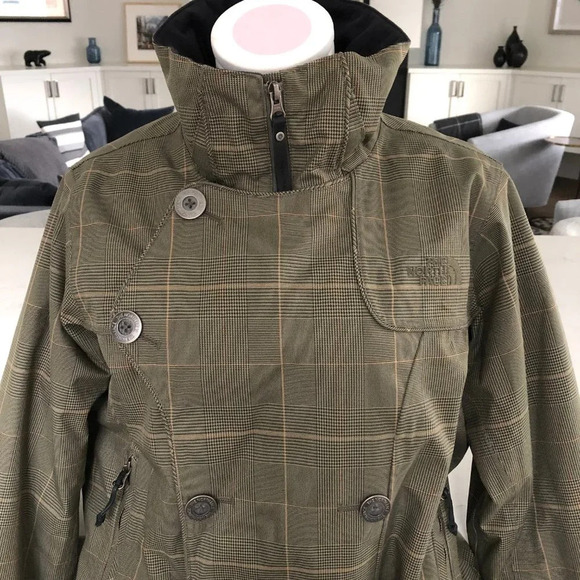 The North Face Ski Snow Board Plaid Jacket w RECCO & Detachable Hood Green Sz M - Picture 2 of 16